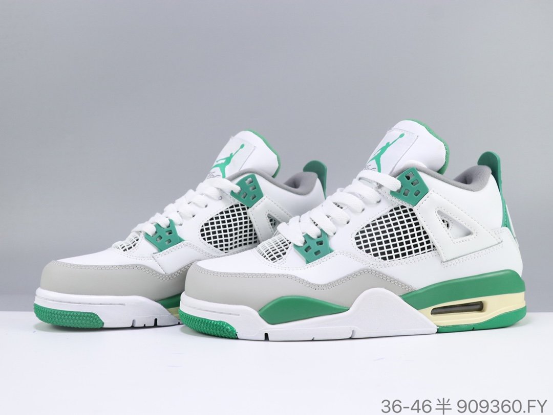 Original Jordan 4 NRG White Green Grey